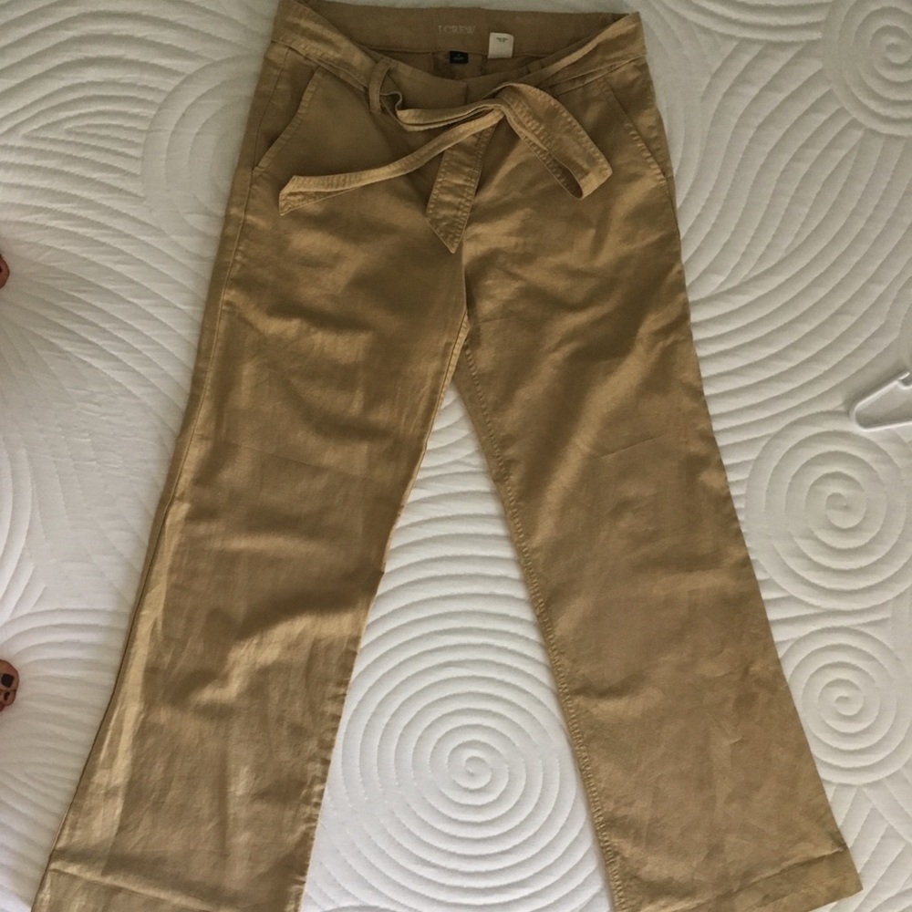 NWOT j crew linen-cotton seaside pants city fit